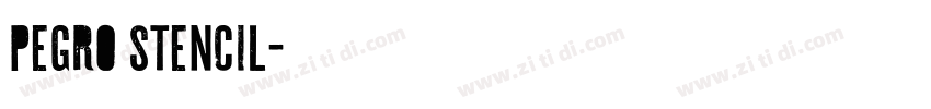 Pegro Stencil字体转换